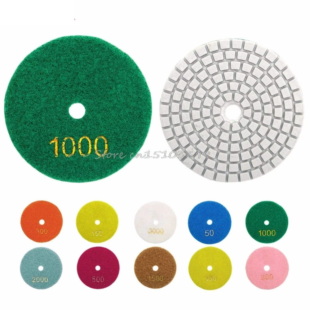 1Pc 3" 80mm Diamond Polishing Pad Buffing Disc For Granite Stone 30-8000 Grit 