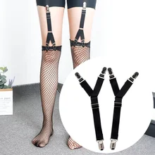 2 шт. Harajuku панк-подвязка Пояс для ног клетка подвязка на бедро сексуальные ноги Подвязки Пояс металлические зажимы подвязки для чулок женские подтяжки