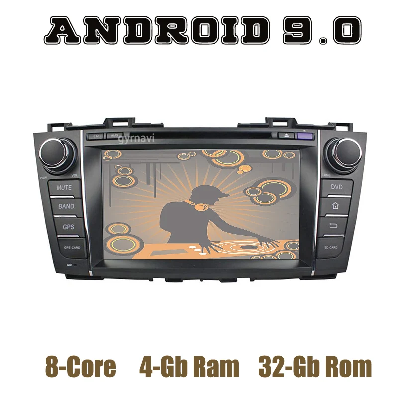 

Android 9.0 Car GPS DVD Multimedia Player for mazda 5 with PX5 octa core wifi usb 4+32GB Auto Stereo Headunit