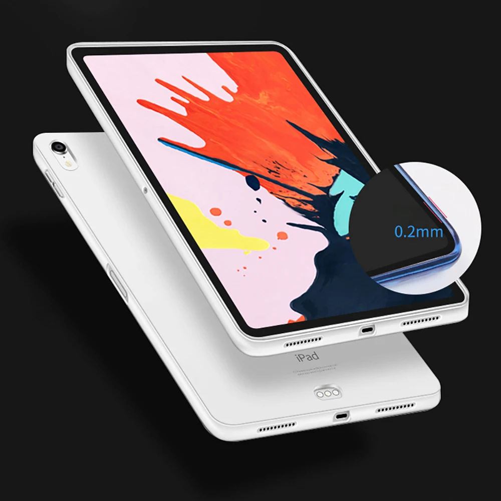 Силиконовый чехол для iPad Pro 11, 12,9,, 9,7, прозрачный чехол, мягкий ТПУ бампер, чехол для планшета, чехол для iPad 2, 3, 4, 5, 6, Air Mini