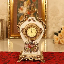 Рождественские Ретро домашние европейские декоративные часы имитация вазы комнаты креативные классические роскошные часы на стол ваза