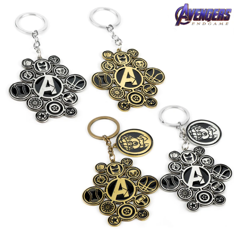 

Marvel Jewelry The Avengers SuperHero Logo Style Metal Pendant Keychains Avengers 4:Endgame Key chain Movie Fans Women Men Gift