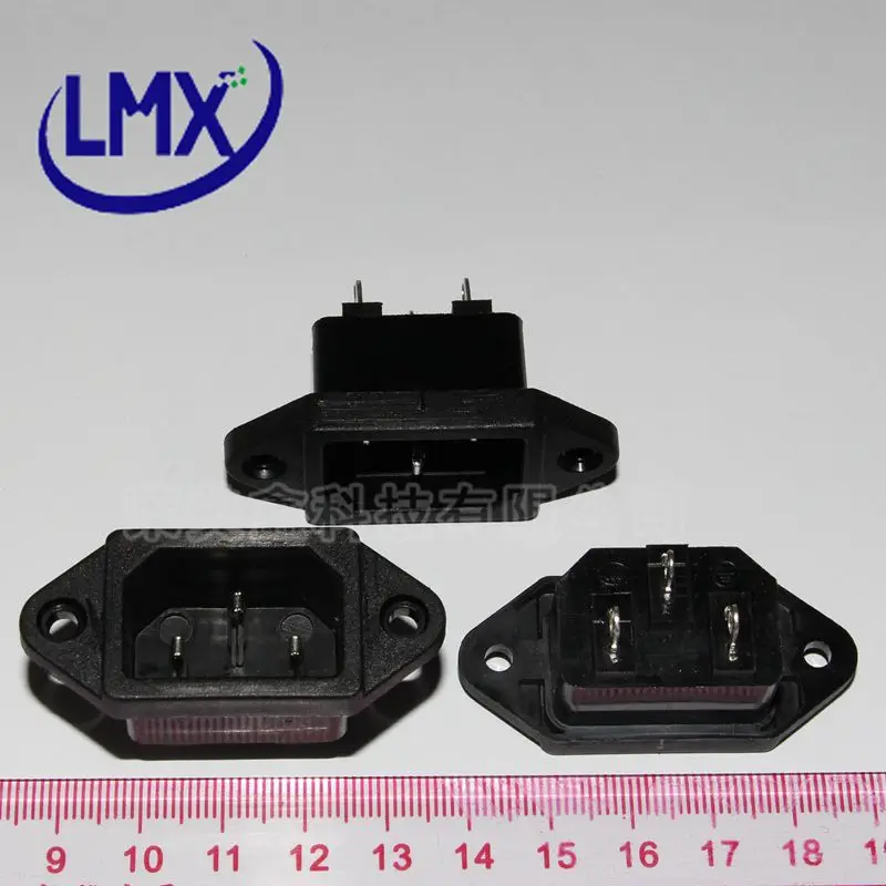 10pcs/lot 3Pin IEC320 C14 Power Socket Connector AC 250V 10A Wholesale Electronic iron / copper free shipping | Обустройство дома