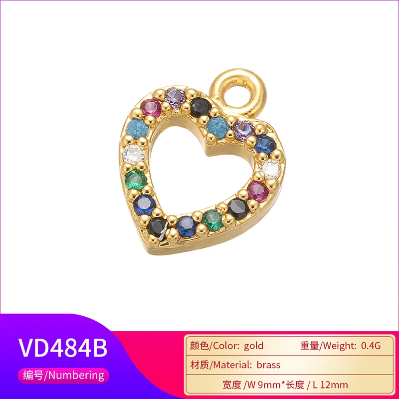 ZHUKOU 14x14 мм Треугольный Кристалл кулон для женщин ожерелье серьги браслет аксессуары для изготовления ювелирных изделий Модель: VD486