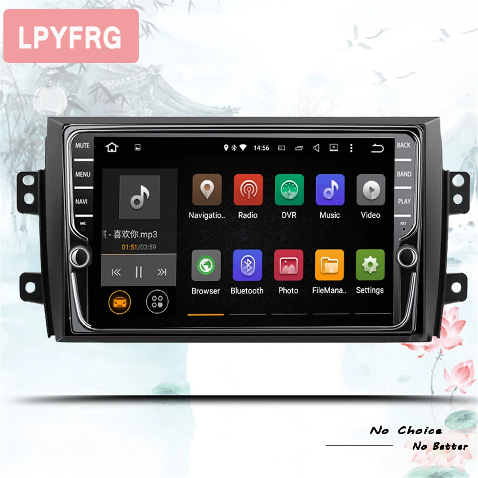 Top 8" 2 din Android 9.1 Car Radio dvd for Suzuki SX4 2006-2013 gps navigation radio video audio Multimedia player stereo Headunit 1