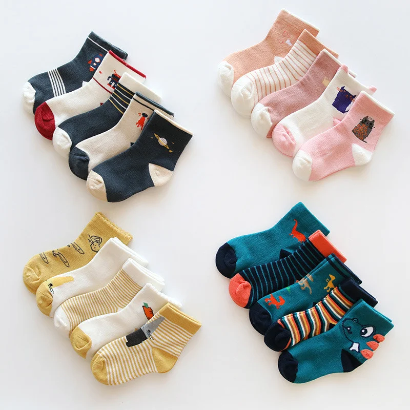 2018 5Pairs Socks Baby New Born Boy Girl cotton Winter Baby Socks Floor