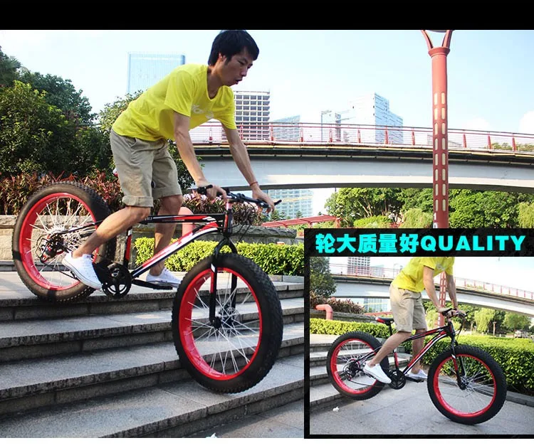 Clearance Original X-Front Brand Snowmobile 24,27 Speeds 26" Fat Tire MTB Mountain Bike Off-road gear reduction Beach Bike bicicleta 2 Clearance Original X-Front Brand Snowmobile 24,27 Speeds 26" Fat Tire MTB Mountain Bike Off-road gear reduction Beach Bike bicicleta 2