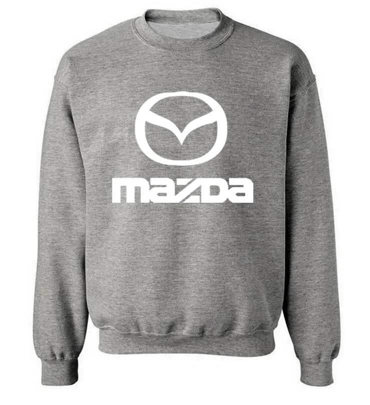 Новые модные хлопковые мужские толстовки Mazda с логотипом автомобиля флисовый