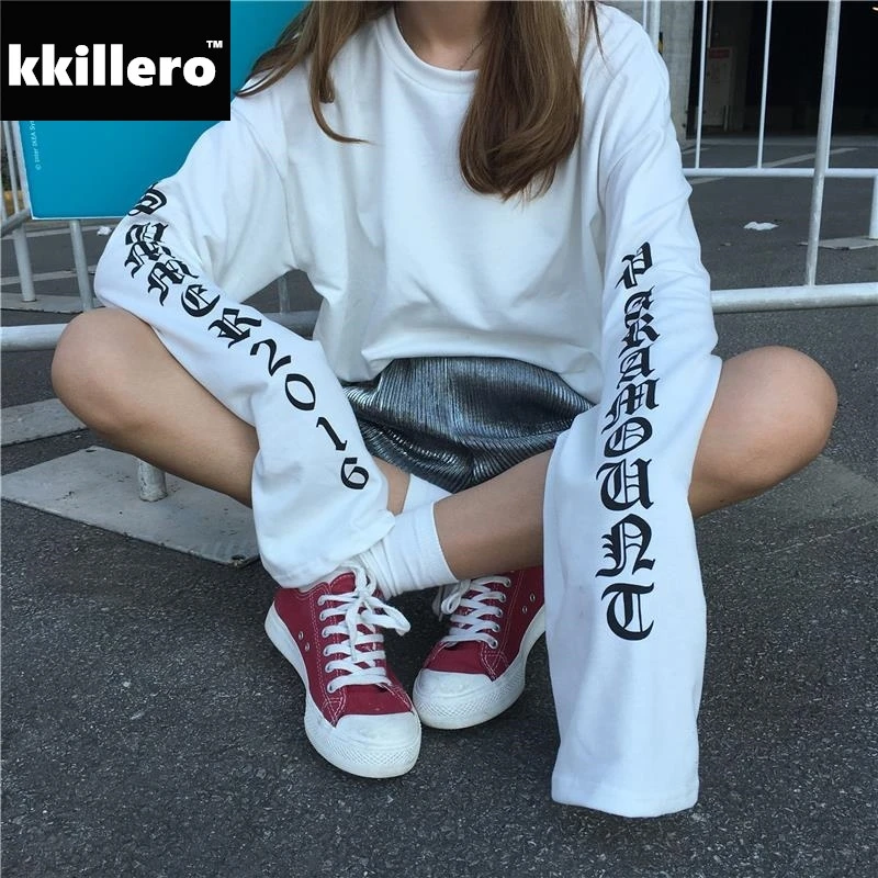 Streetwear Women Sweatshirts Extra Long Sleeves Drop