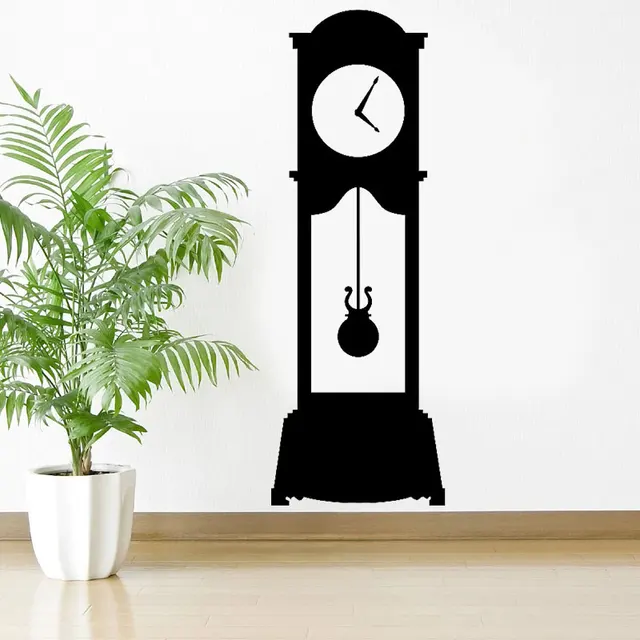 grandfather clock wall decal custom vinyl art stickers for living