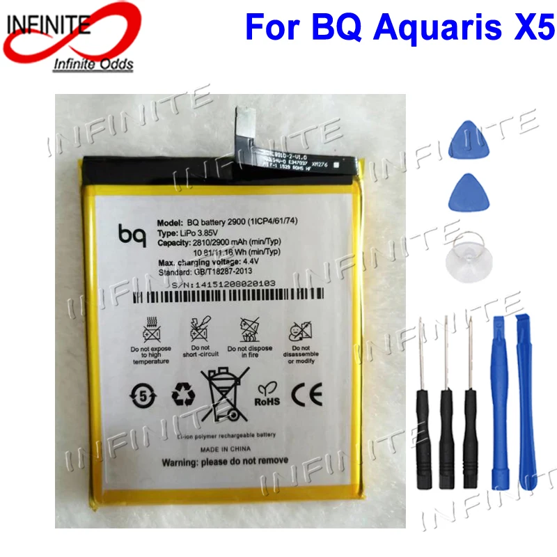 Аккумулятор 2900 мАч + инструменты для BQ Aquaris X5|battery for|aquaris x5battery aquaris |