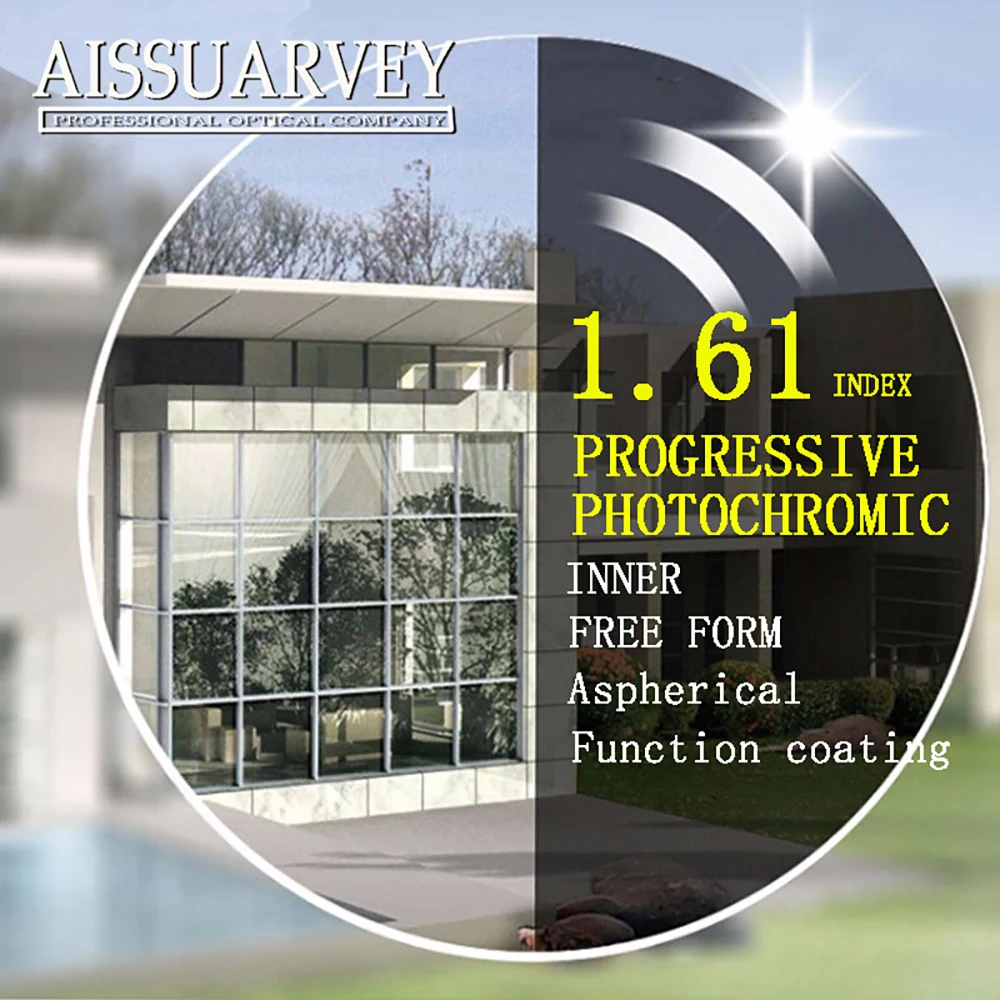 

1.61 asp interior inside progressive photochromic lenses prescription myopia presbyopia lenses opticos glasses vision protection
