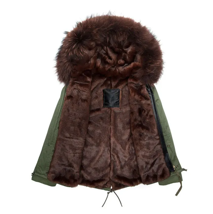 

New fashion male parkas plus size overcoat faux furs lining men coat