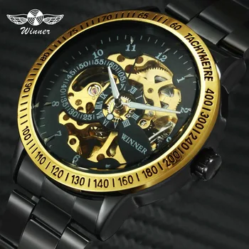 

2019 New Winner Luxury Sport Clock Men Automatic Watch Skeleton Military Mechanical Watch Relogio Montre Brand Mens Wristwatch