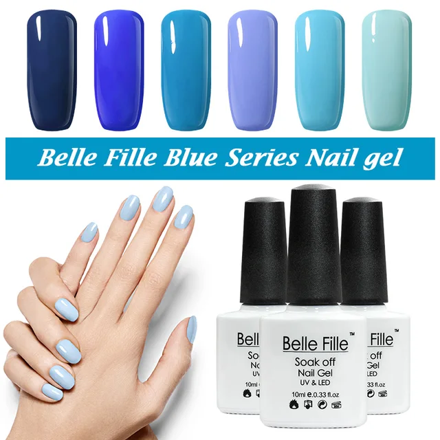 Belle Fille UV Gel Vernis À Ongles Bleu série Vernis À Ongles Gel LED Lumière UV