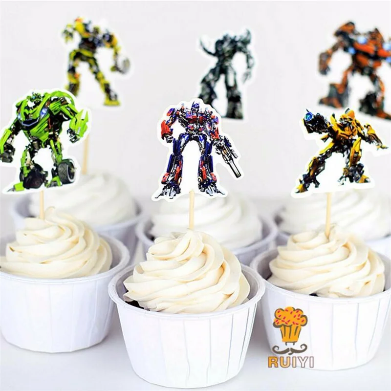 24pcslot transformers party cupcake toppers picks birthday party decoration kids supplieschina - Cheap Party Decorations 24pcslot transformers party cupcake toppers picks birthday party decoration kids supplieschina - Cheap Party Decorations