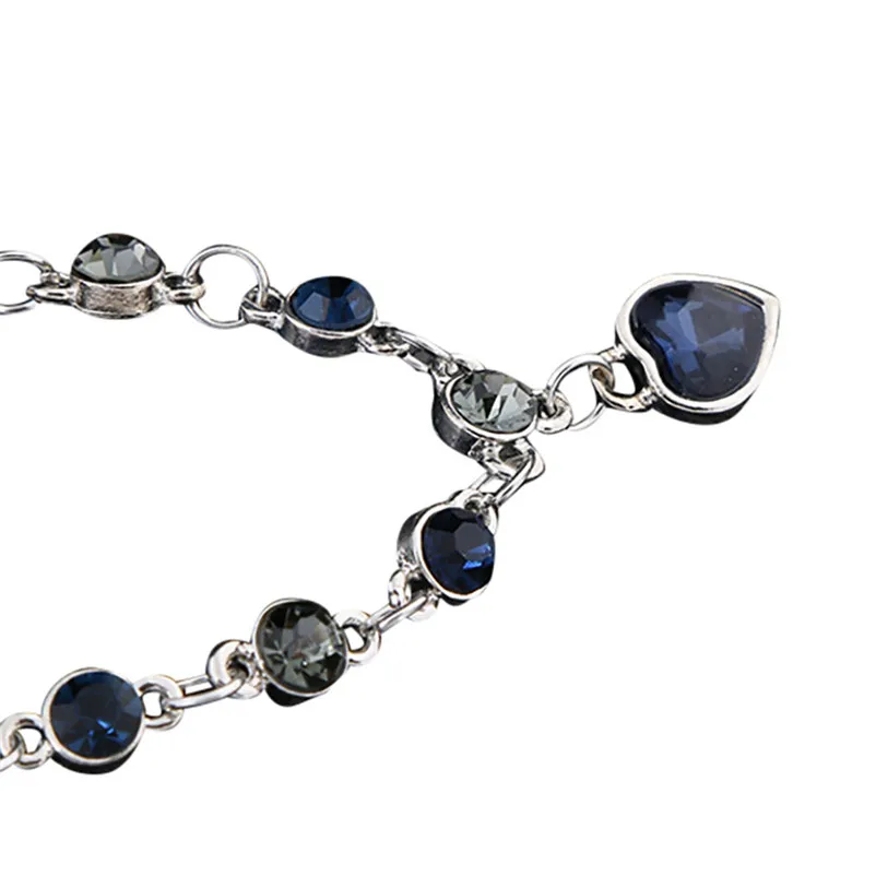 Fashion bracelets for women 2018 Crystal Bracelet Heart Flash Alloy Jewelry Birthday Gifts Pulseiras Dorp Shipping Y11#N (4)