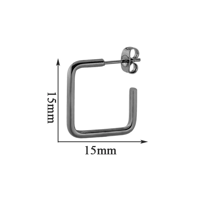 Серьги-кольца Semitree из титановой стали, треугольные квадратные серьги для женщин и мужчин, вечерние украшения в стиле панк, модные ювелирные изделия, подарки