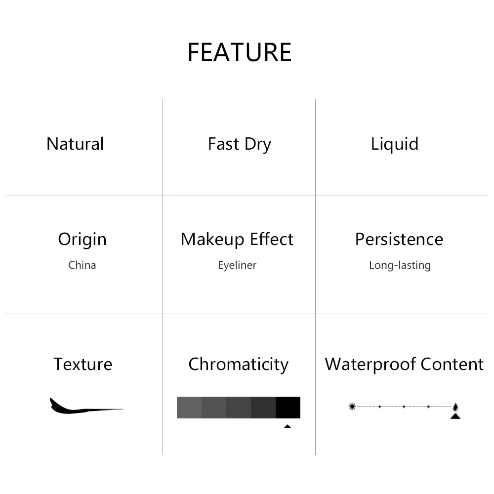 Bonnie Choice 1 шт., жидкая подводка для глаз, карандаш, долговечный, водостойкий, Черная Подводка для глаз, карандаш для макияжа, косметический инструмент