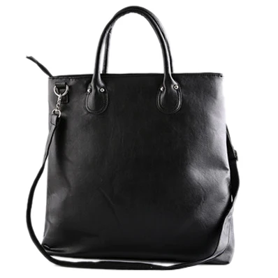 

5 pcs of ETONWEAG Trendy New Man Black Tote Bag Leather Schoolbag Shoulder Shopping Bag