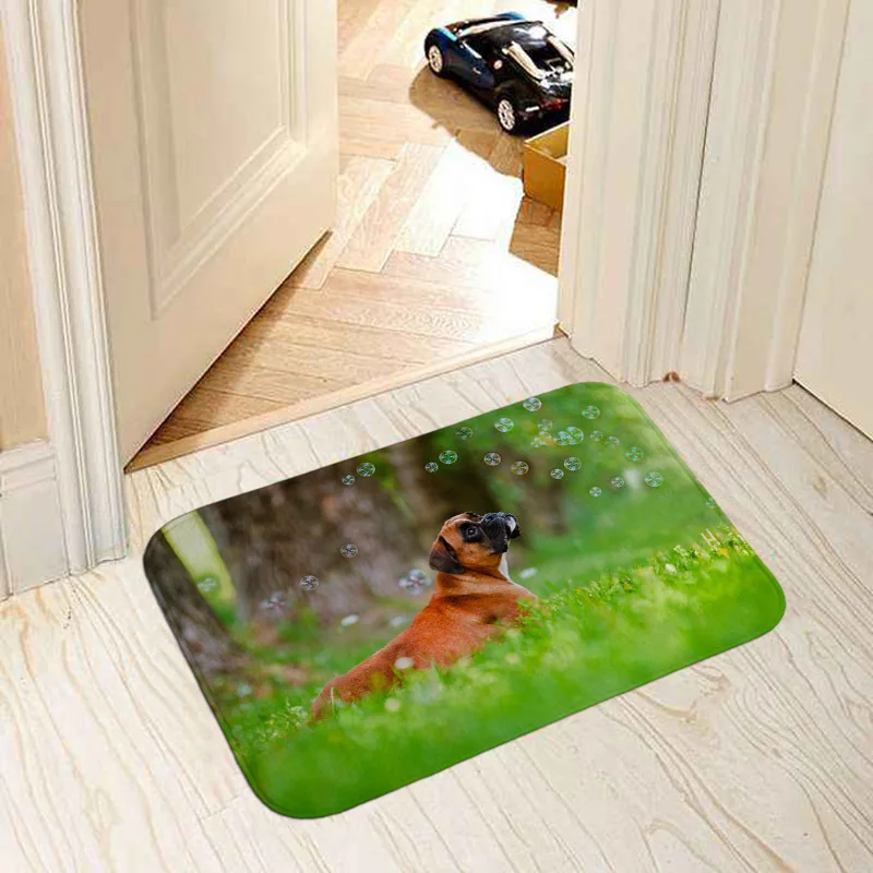 Modern home decorative door mat popular dogs pug/border collie/bull terrier/French bulldog photo print 40x60cm floor mat carpet - Цвет: MI 3