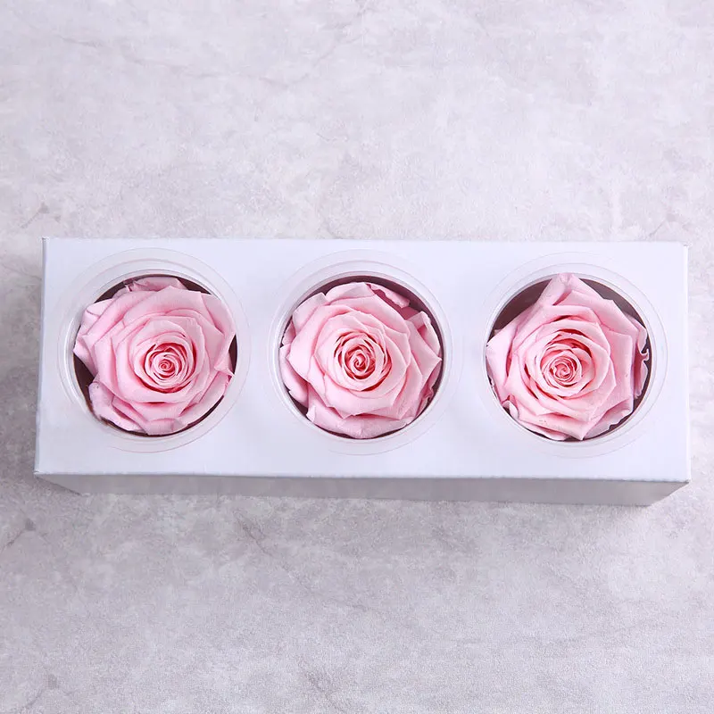 

1 box High Quality Preserved Flowers Flower Immortal Rose 6CM diameter mothers day gift Eternal Life Flower Material gift box