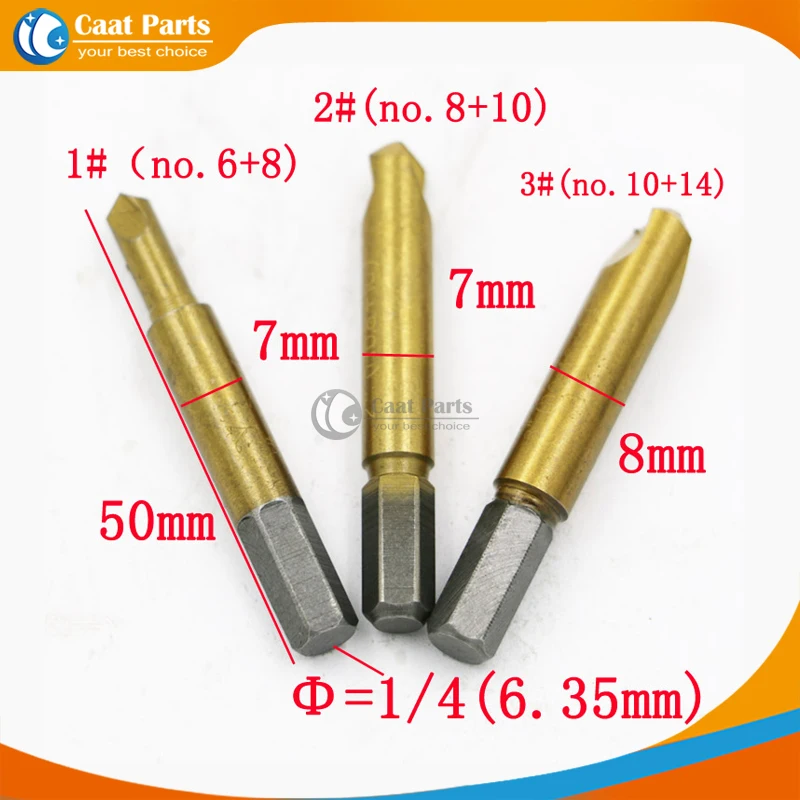 

Free shipping! 3 Screw 1/4'' 6.35mm Extractor Drill Bits Guide Set Broken Remover Easy Out Set 5cm Long Wholesale
