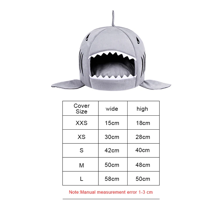 Мягкая Лежанка для домашних животных, подушка для домашних животных, домик для собак, Акула, большой тент для собак, высококачественный хлопковый спальный мешок для маленьких собак, товары для путешествий, снаряжение