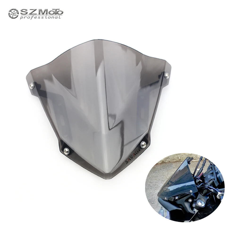 

Windshield Windscreen For YAMAHA MT-07 MT07 MT 07 FZ-07 FZ07 FZ 07 2018 2019 Motorcycle Accessories Pare-brise Wind Deflectors
