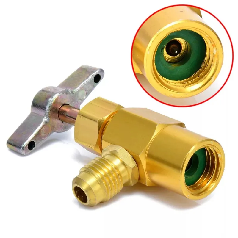R134a латунный кран для холодильника открывалка бутылок 1/2 &quotACME Thread R134A бутылка 1/2ACME