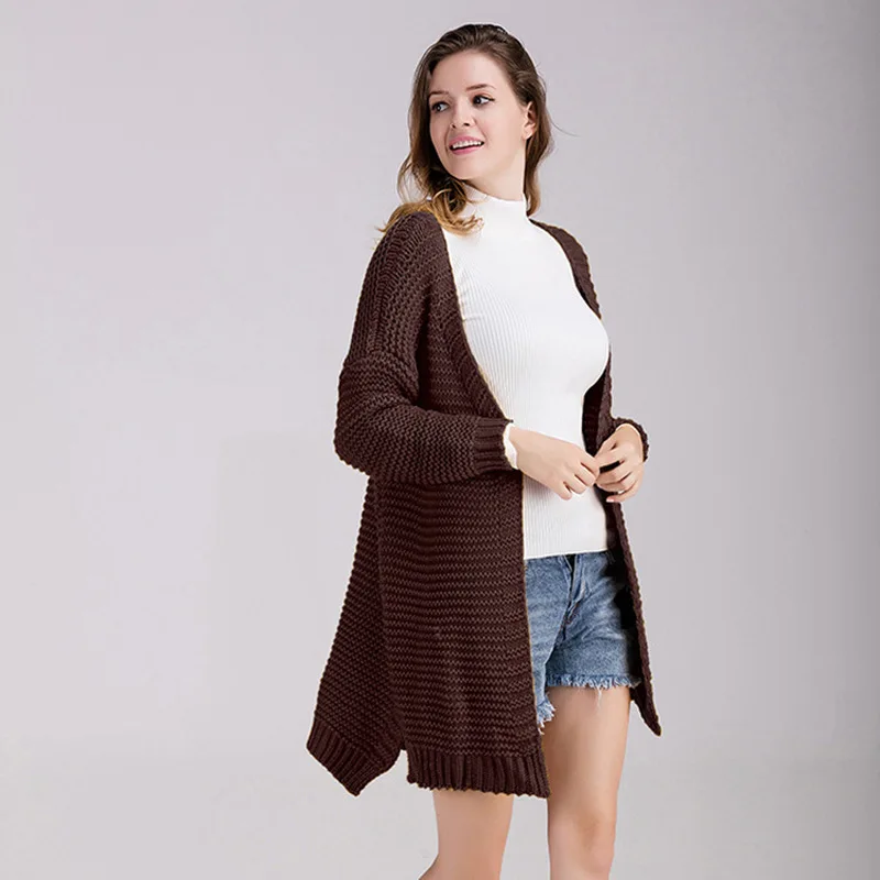 

Maternity Coat Solid Color Knit Sweater Winter Cardigans for Women Oversize Long Sleeve Long Cardigan Female Knitted Clothes