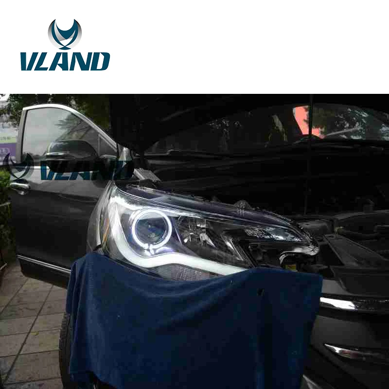 VLAND заводской головной светильник для CRV светодиодный головной светильник с ангельскими глазами и H7 ксеноновая лампа 2012 2013 светодиодный головной светильник