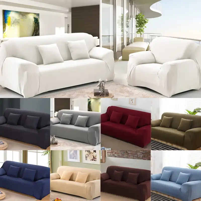 Solid Sofa Cover For Living Room Elastic Case Sectional Sofa Cover For Living Room Elastic Case