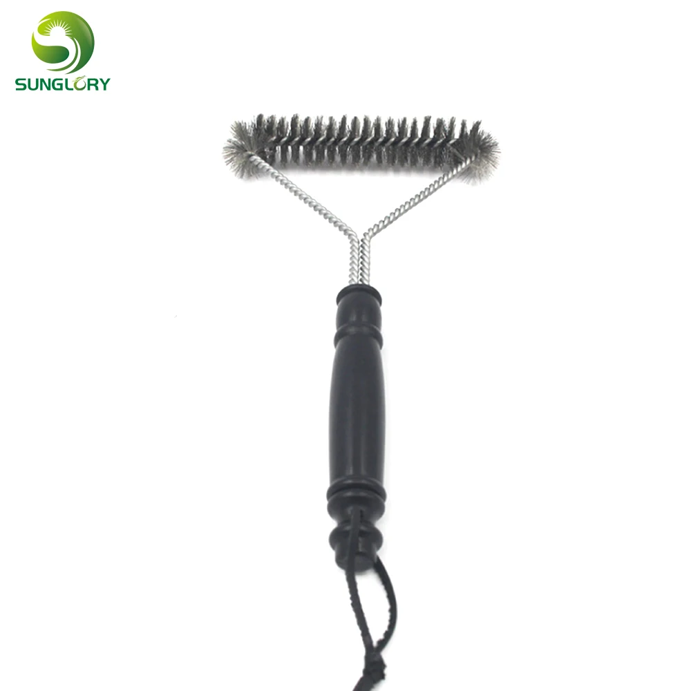 

Stainless Steel Wire Bristles Grill Cleaning Brush Durable Handle Barbecue Grill Oven Cleaner BBQ Clean Brushes Handle BBQ Tools