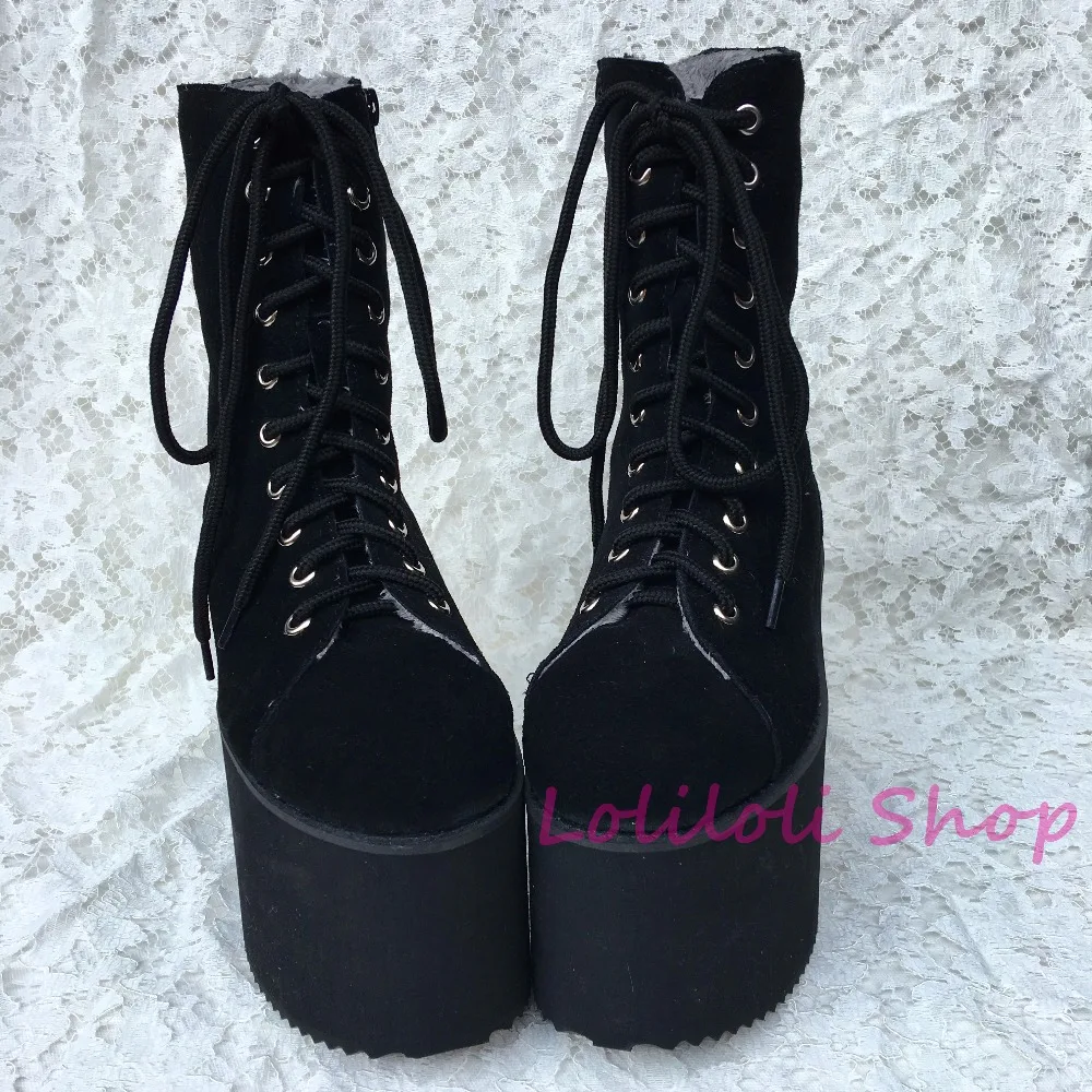 Cuero Punk Gamuza Especial An1381 de Zapatos Correa Plataforma Zapatos Alta De multiple Encargo Grandes Personalizado Negro Shoesblack 3 8xrv8H7qn
