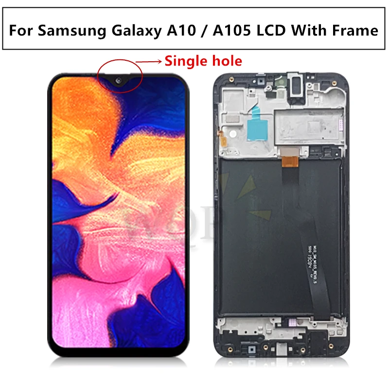 Для samsung galaxy A10 lcd дигитайзер A105/DS A105F A105FD A105M дисплей сенсорный экран с рамкой дигитайзер для samsung A10 lcd