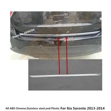 For Kia Sorento 2013 2014 Car Styling Stick body ABS chrome Rear door tailgate bumper frame