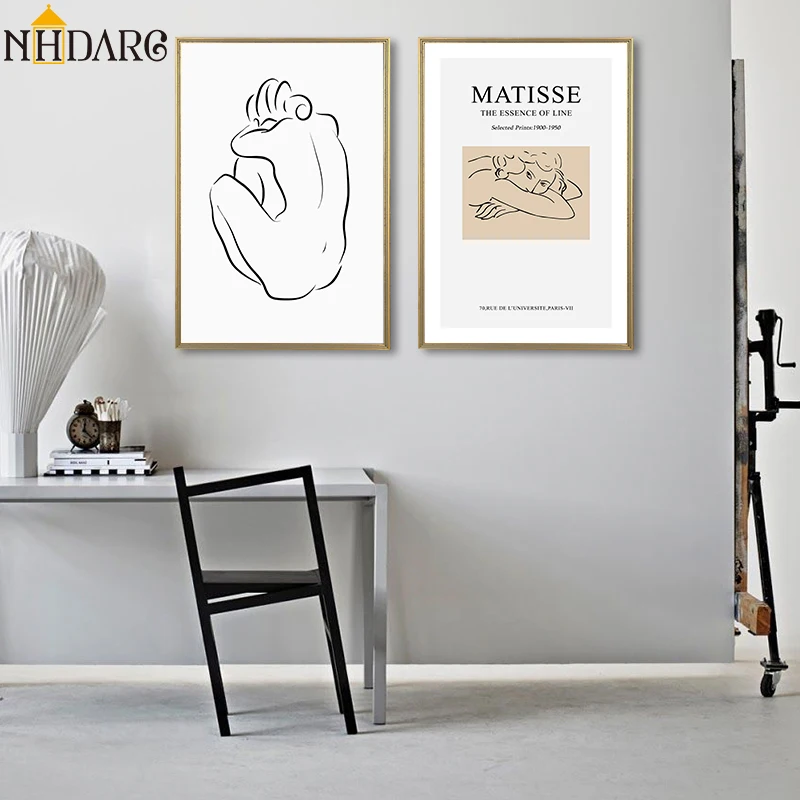 Простые Модные Современные эскизные фигурки Matisse стильные украшения для дома