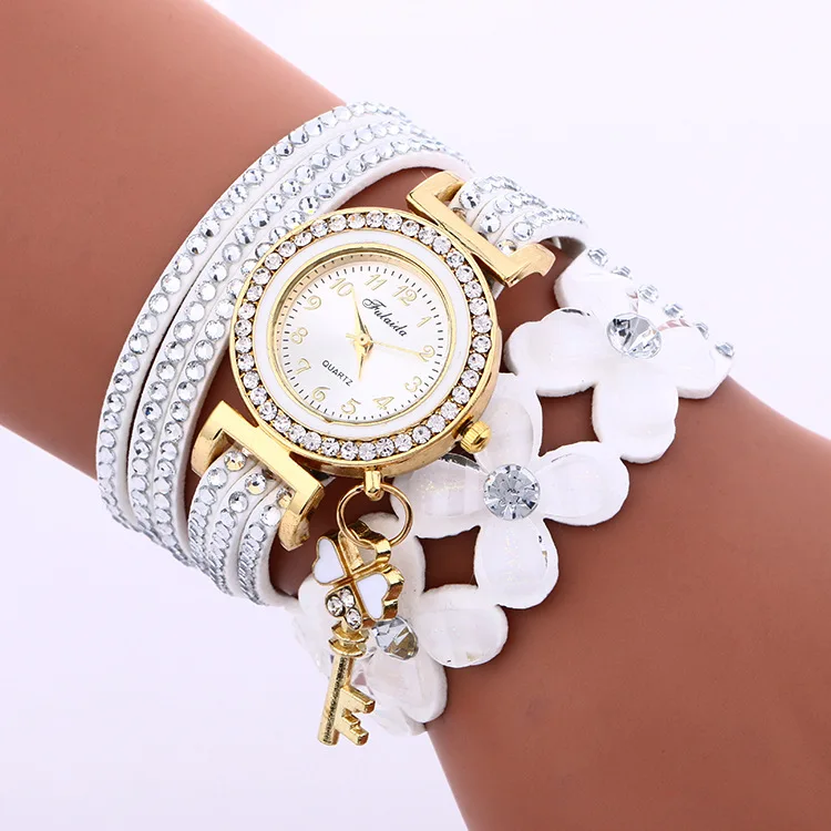 Бренд minhin роскошные золотые Хрустальные Стразы Часы-браслет для женщин Повседневное платье бархатный ремешок часы цветок кварцевые наручные часы