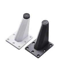 4 шт квадратные металлические мебельные ножки черный кофейный столик резиновые ножки для шкафов, диванных ножек, фурнитура для мебели, ножки для стола