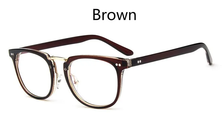 Компьютерные нежные квадратные очки для глаз, мужские оправы, мужские очки для чтения, декоративная оправа для близорукости, Oculos De Grau Masculino - Цвет оправы: Brown