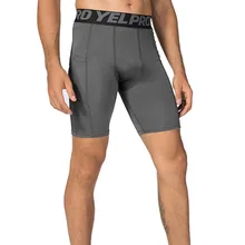 Мужские короткие штаны компрессионное белье активный отдых, Велоспорт Спортивные колготки под брюки с карманом черный серый s-xxl