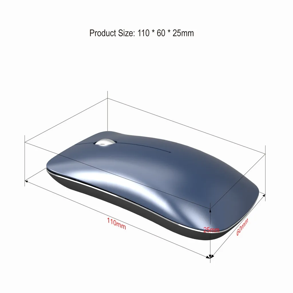 Мышь перезаряжаемая T23 1600 dpi оптическая беспроводная BT4.0 игровая мышь Механическая мышь для портативных ПК