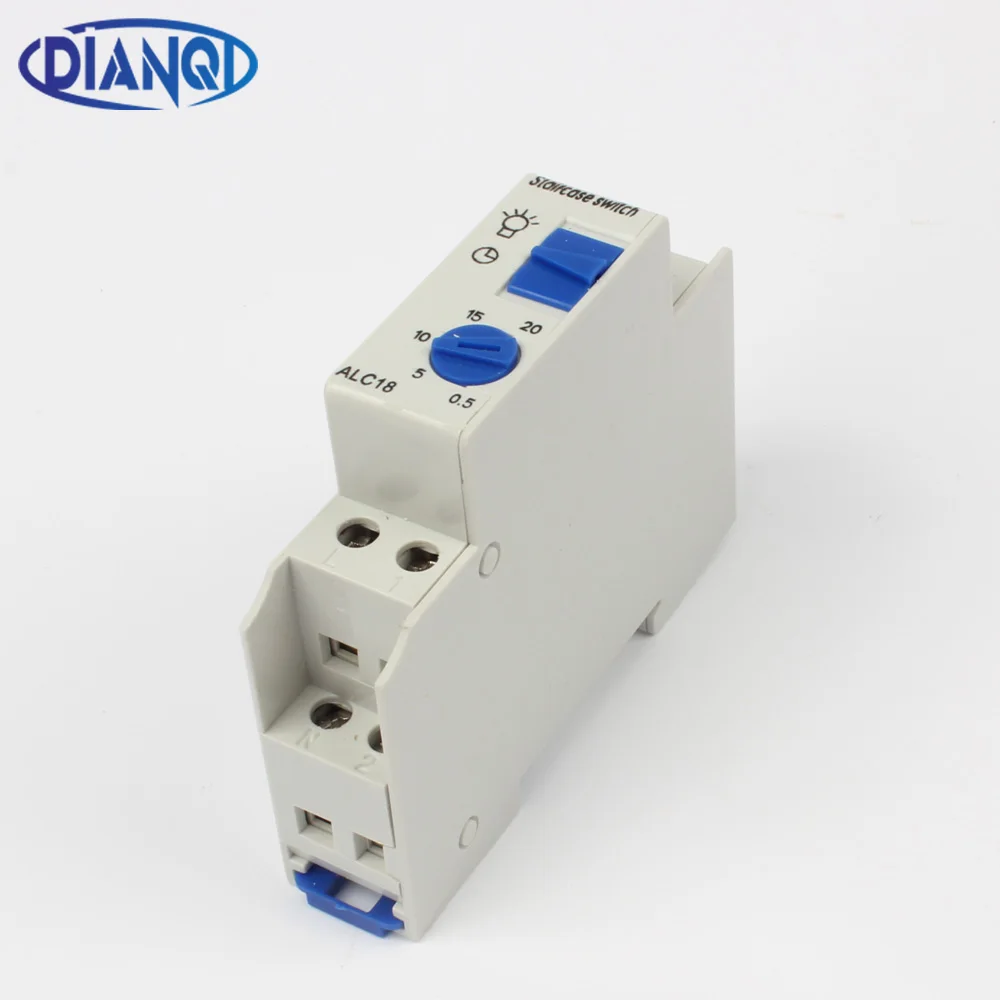 Din rail Staircase Lighting Timer Switch timer relay 220VAC 16A used