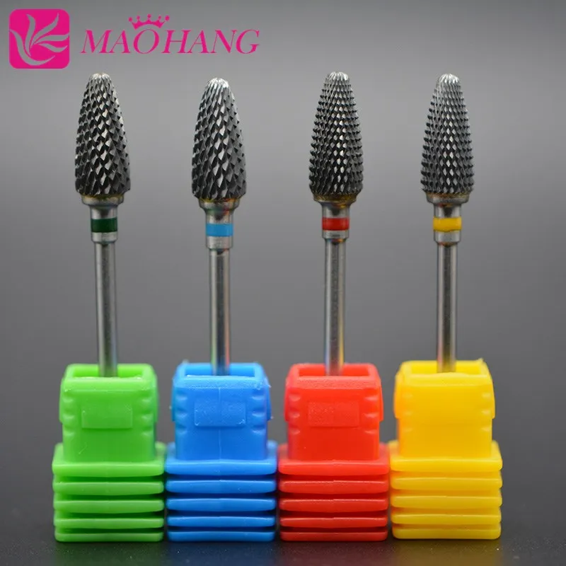 MAOHANG Super Carbide nail drill bit milling cutter for removel gel polish varnish electric drill manicure machine tools