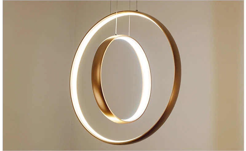 Nordic Creative LED Pendant Lights Lamp Minimalist Aluminum Double Ring LED Hanging Lighting For Dining Room Bar Cafe (11)