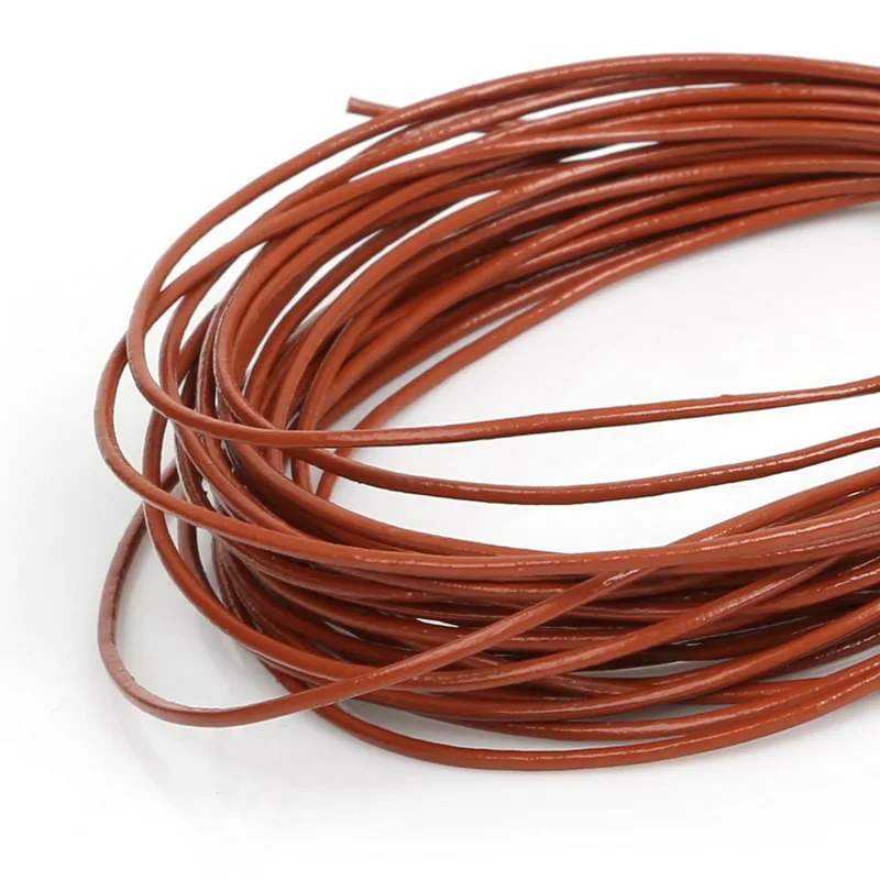 Jewelry Findings & Components hot 5meter/lot 1/1.5/2/3mm Genuine Cow Leather Round Thong Cord DIY Bracelet Findings Rope String For Jewelry Making jewelry components and findings Jewelry Findings & Components