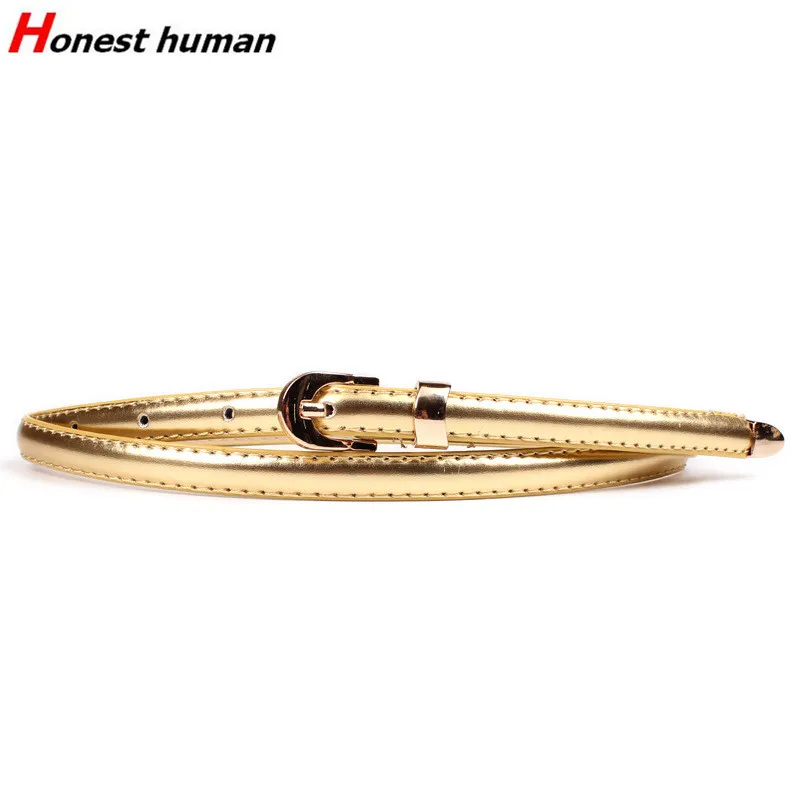 

2019 New Fashion Thin Leather Belt Women Pin Buckle Candy color Belt Female Decorative Belts For Dresses Small Waist Strap