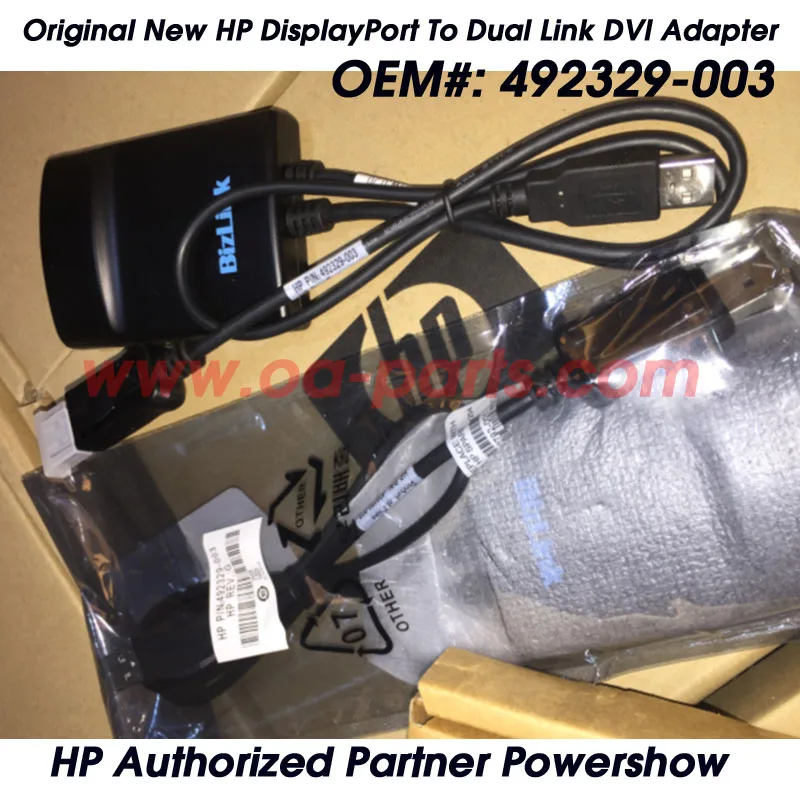 Первоначально Новая Для Bizlink и Для HP Displayport на Dual Link DVI Адаптер OEM #: 492329 003| | - AliExpress