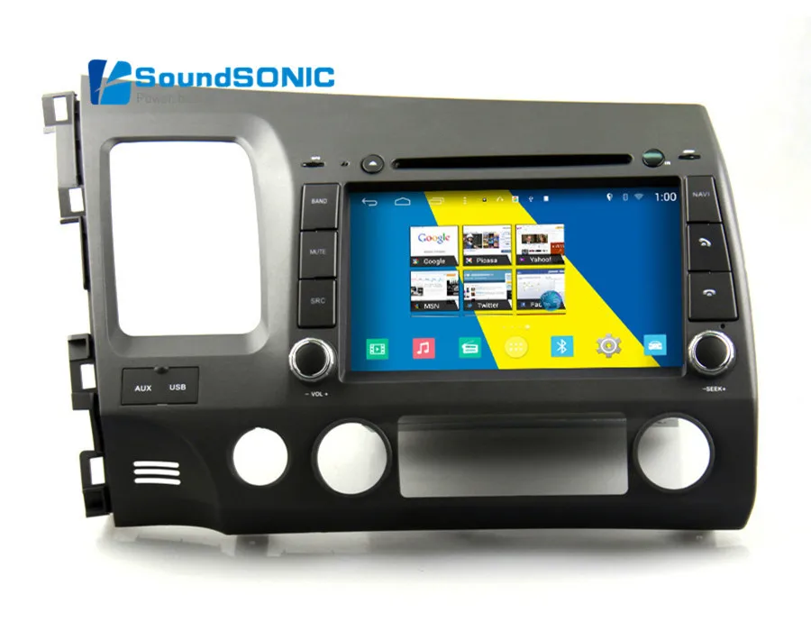 Для Honda Civic для 2006-2011 Android 4.4.4 2 DIN Стерео DVD GPS аудио-видео плеер + бесплатная HD Камера